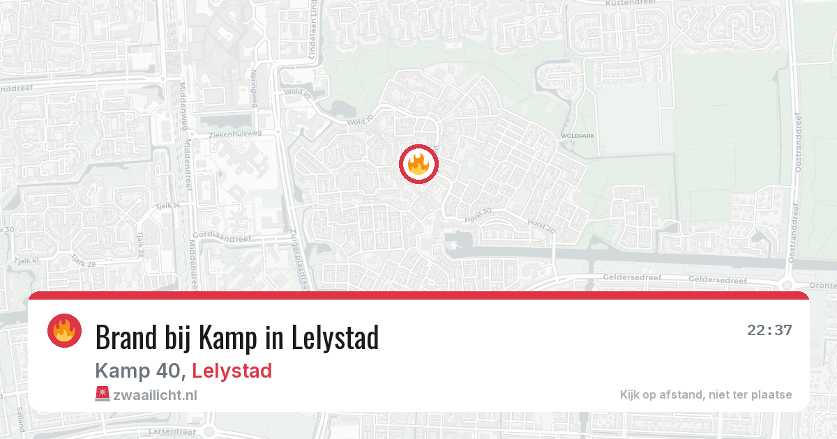 Brand bij Kamp in Lelystad — 20 jun 2026
