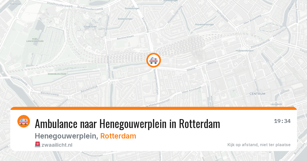 Ambulance naar Henegouwerplein in Rotterdam — 8 apr 2026