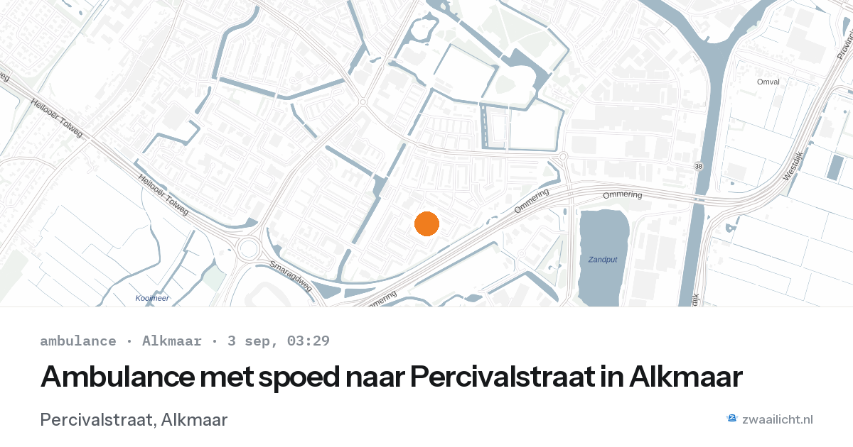 Ambulance met spoed naar Percivalstraat in Alkmaar — 3 sep 2026