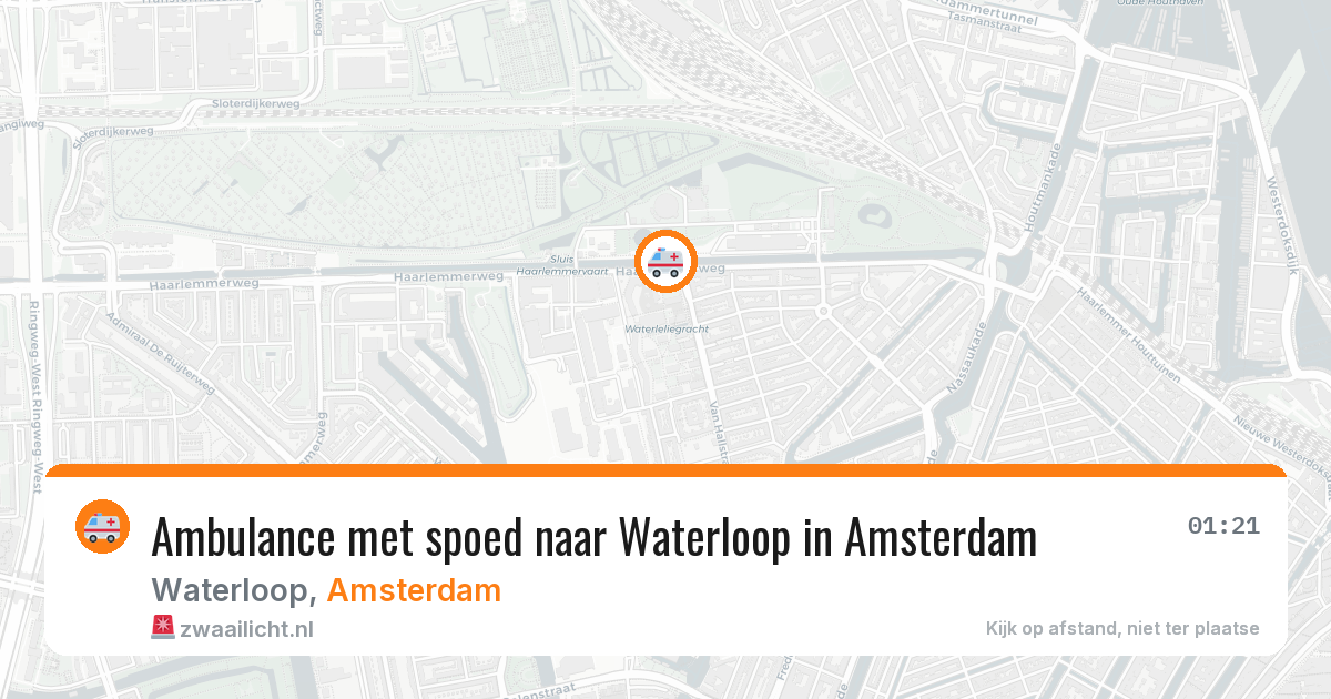 Ambulance met spoed naar Waterloop in Amsterdam — 27 mei 2026