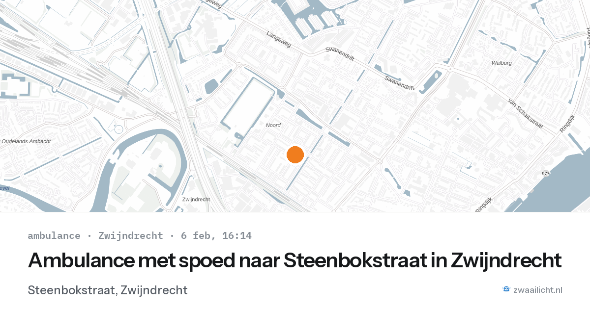 Ambulance met spoed naar Steenbokstraat in Zwijndrecht — 6 feb 2026