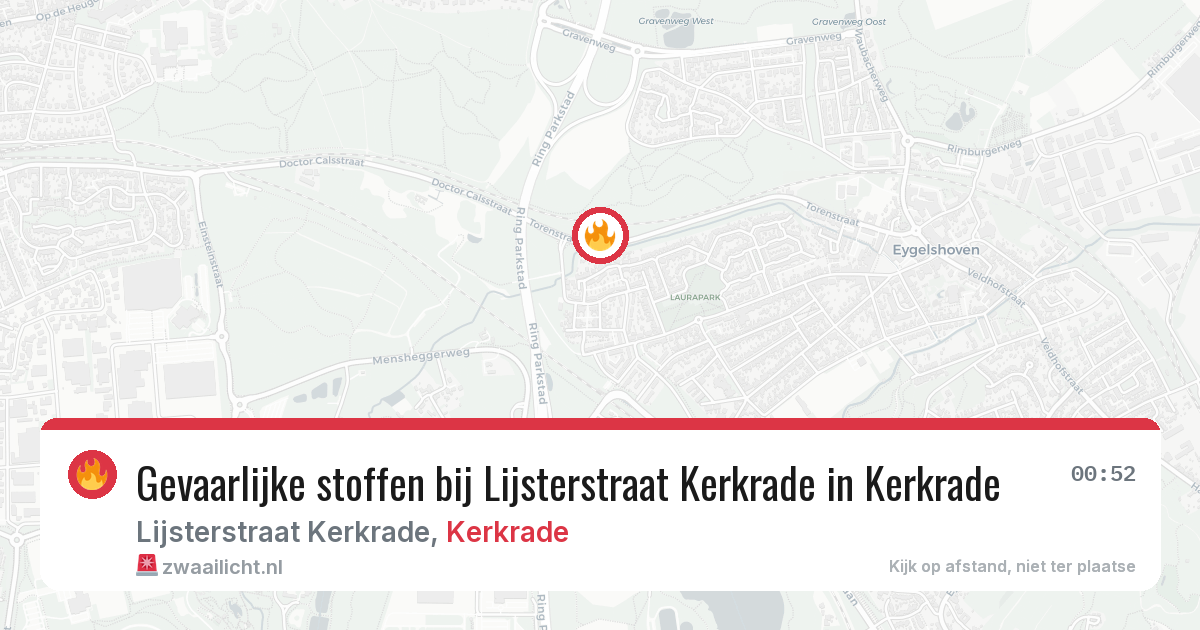 Gevaarlijke stoffen bij Lijsterstraat Kerkrade in Kerkrade — 27 jun 2026