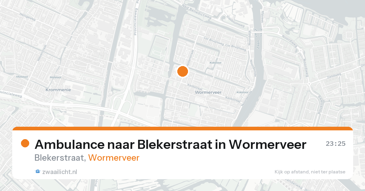Ambulance naar Blekerstraat in Wormerveer — 23 mei 2026