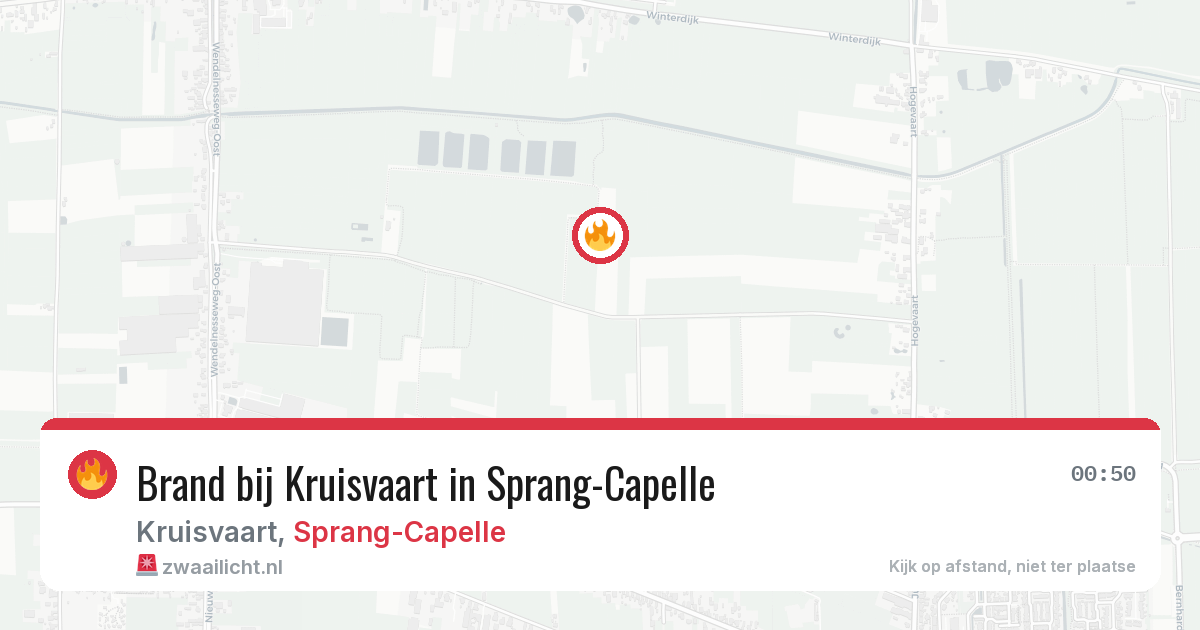 Brand bij Kruisvaart in Sprang-Capelle — 7 jul 2026