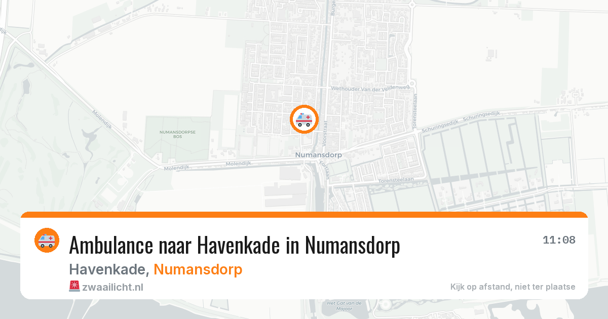 Ambulance naar Havenkade in Numansdorp — 11 jul 2026