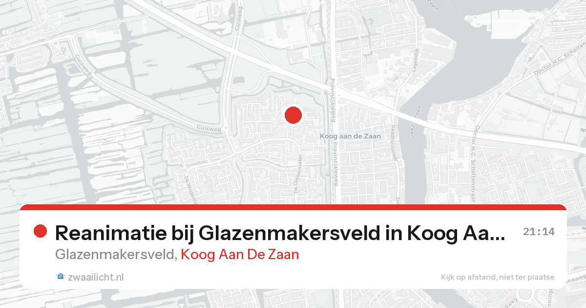 Reanimatie bij Glazenmakersveld in Koog Aan De Zaan — 31 jan 2026