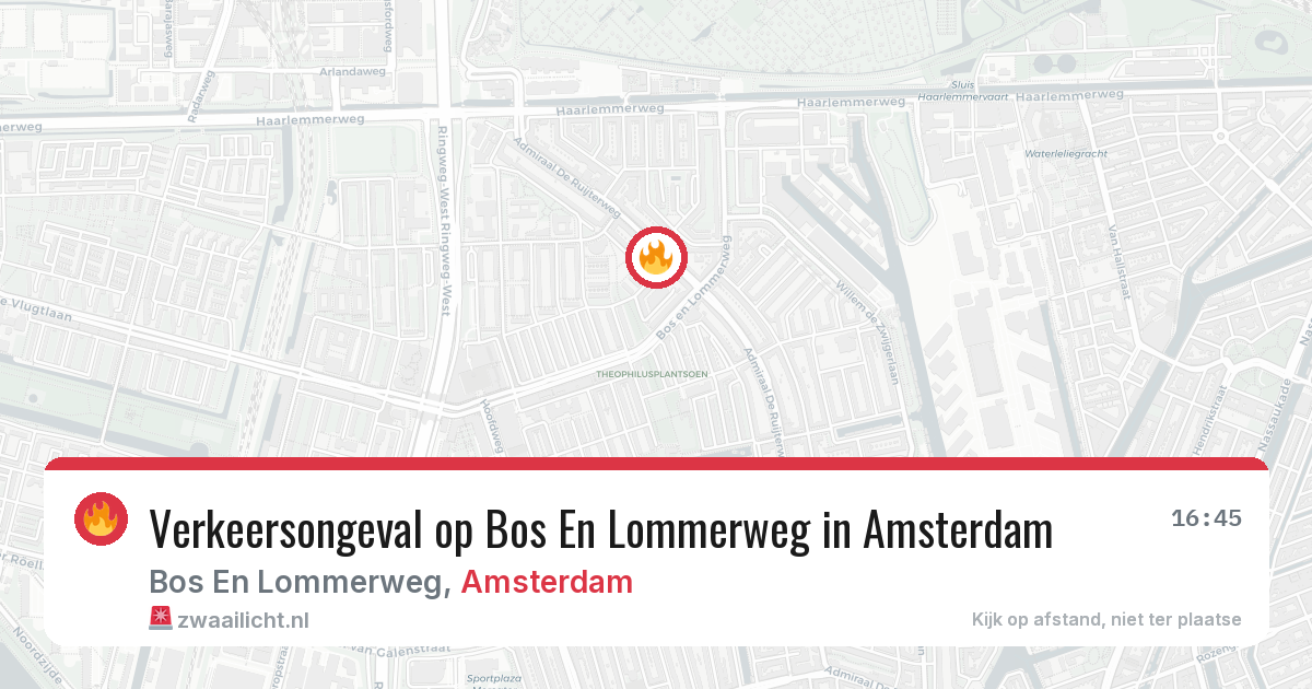 Verkeersongeval op Bos En Lommerweg in Amsterdam — 21 apr 2026