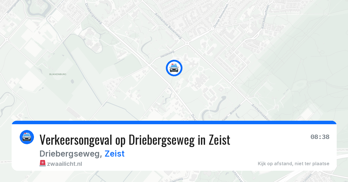 Verkeersongeval op Driebergseweg in Zeist — 26 mei 2026