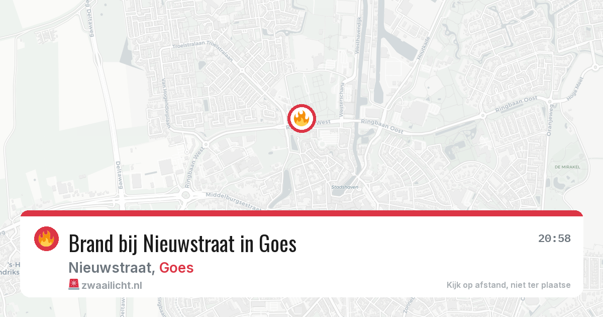Brand bij Nieuwstraat in Goes — 19 jun 2026