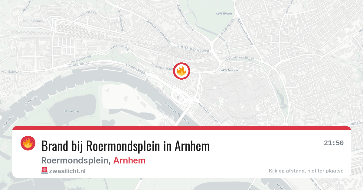 Brand bij Roermondsplein in Arnhem — 5 aug 2026