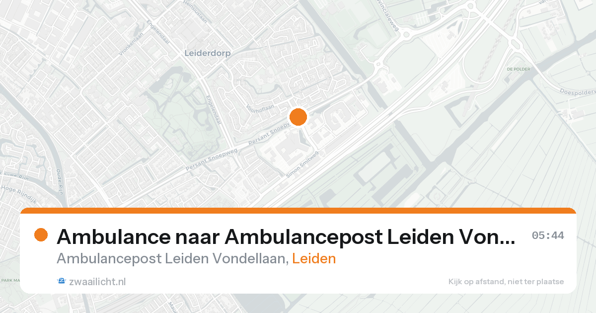 Ambulance naar Ambulancepost Leiden Vondellaan in Leiden — 31 jan 2026