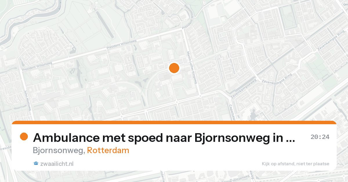 Ambulance met spoed naar Bjornsonweg in Rotterdam — 22 aug 2026
