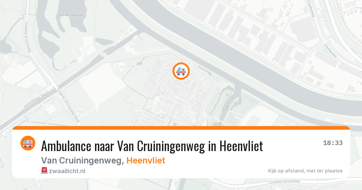 Ambulance naar Van Cruiningenweg in Heenvliet — 27 jul 2026