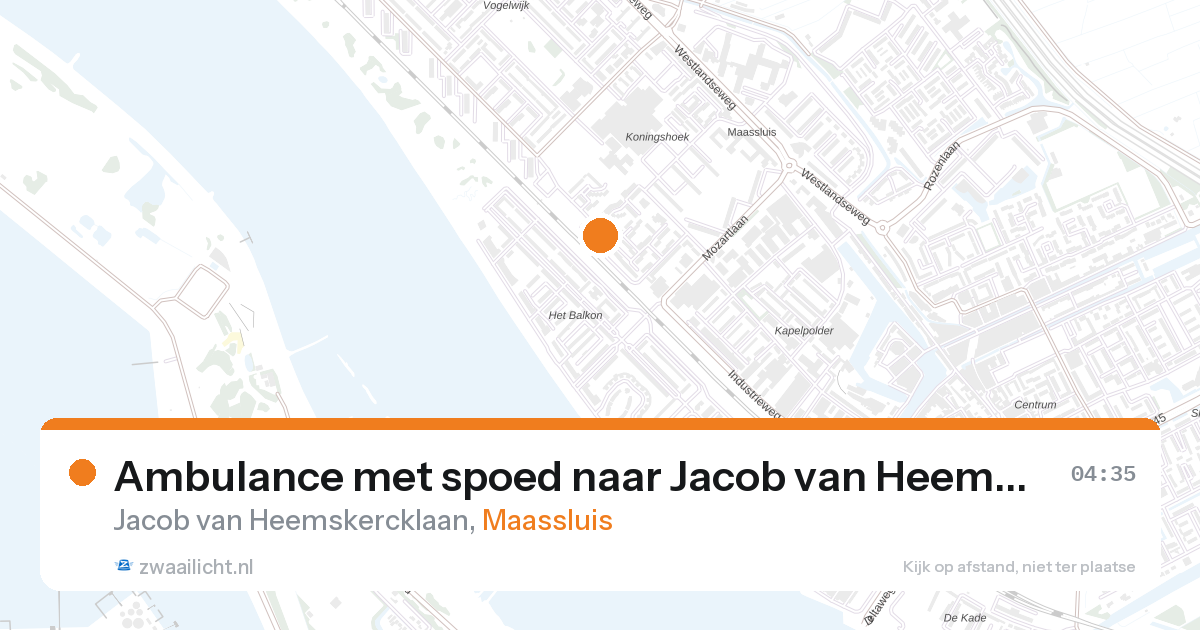 Ambulance met spoed naar Jacob van Heemskercklaan in Maassluis — 28 aug 2026