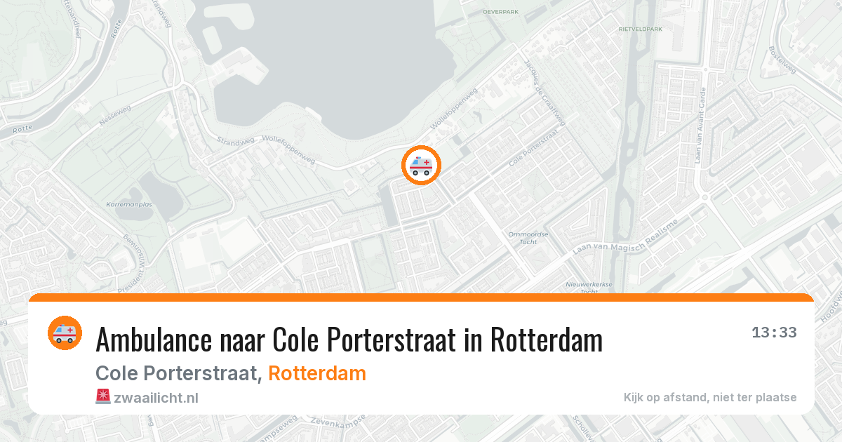 Ambulance naar Cole Porterstraat in Rotterdam — 9 jun 2026