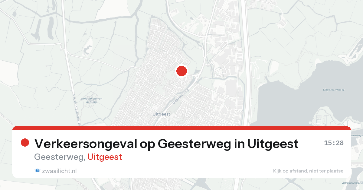 Verkeersongeval op Geesterweg in Uitgeest — 18 aug 2026