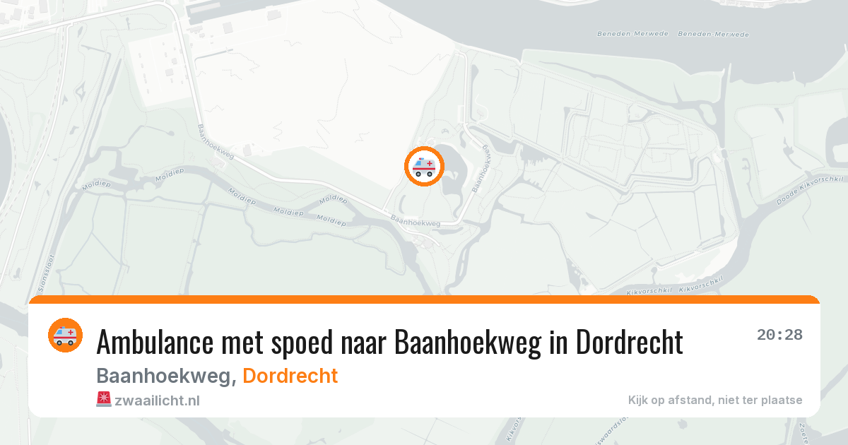 Ambulance met spoed naar Baanhoekweg in Dordrecht — 27 mrt 2026