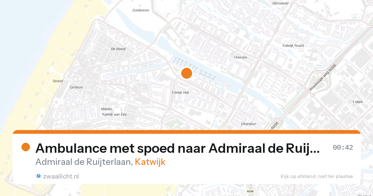 Ambulance met spoed naar Admiraal de Ruijterlaan in Katwijk — 28 feb 2026