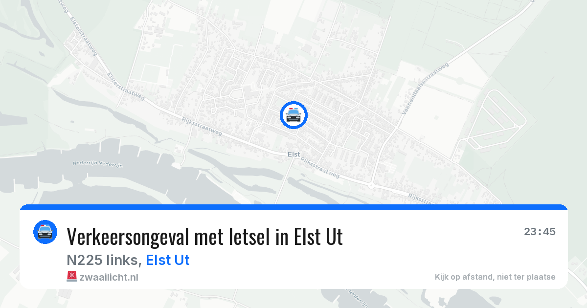 Verkeersongeval met letsel in Elst Ut — 21 jun 2026