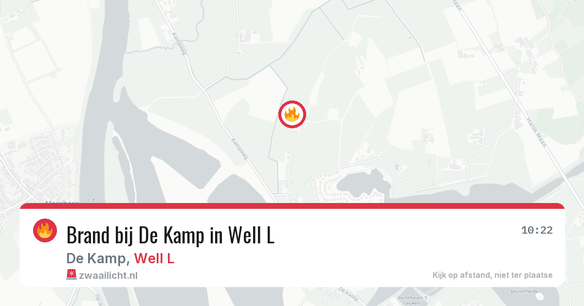 Brand bij De Kamp in Well L — 10 jun 2026