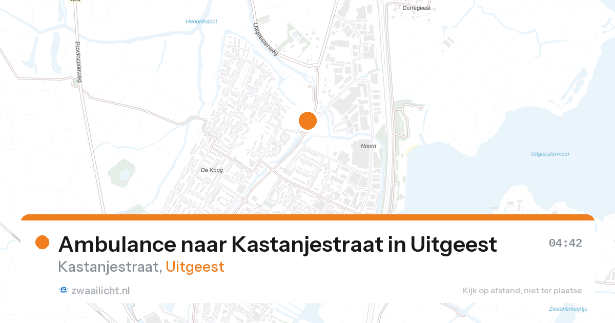 Ambulance naar Kastanjestraat in Uitgeest — 28 aug 2026
