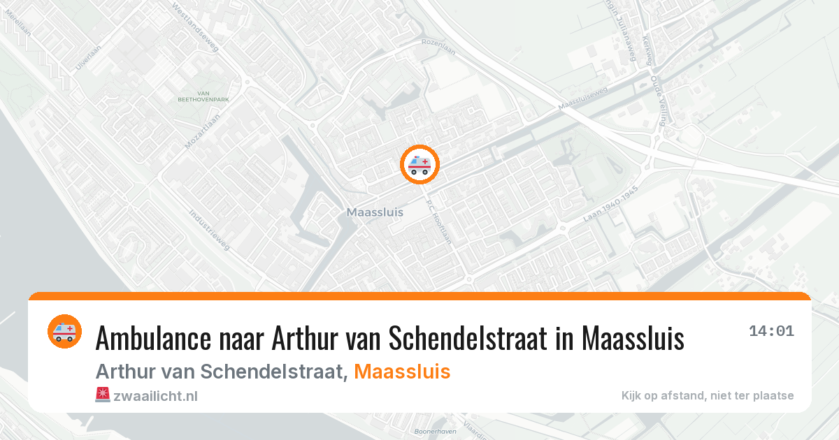 Ambulance naar Arthur van Schendelstraat in Maassluis — 17 jun 2026