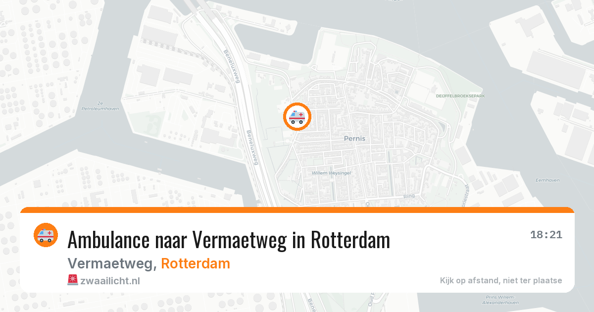 Ambulance naar Vermaetweg in Rotterdam — 9 jul 2026