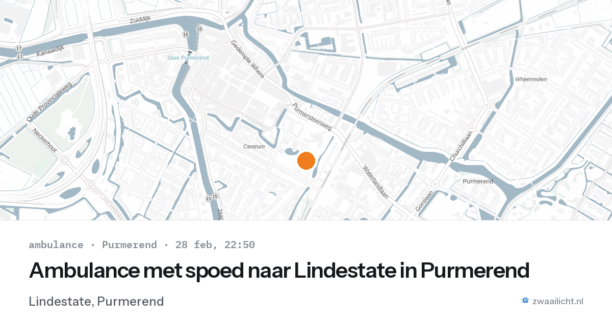 Ambulance met spoed naar Lindestate in Purmerend — 28 feb 2026
