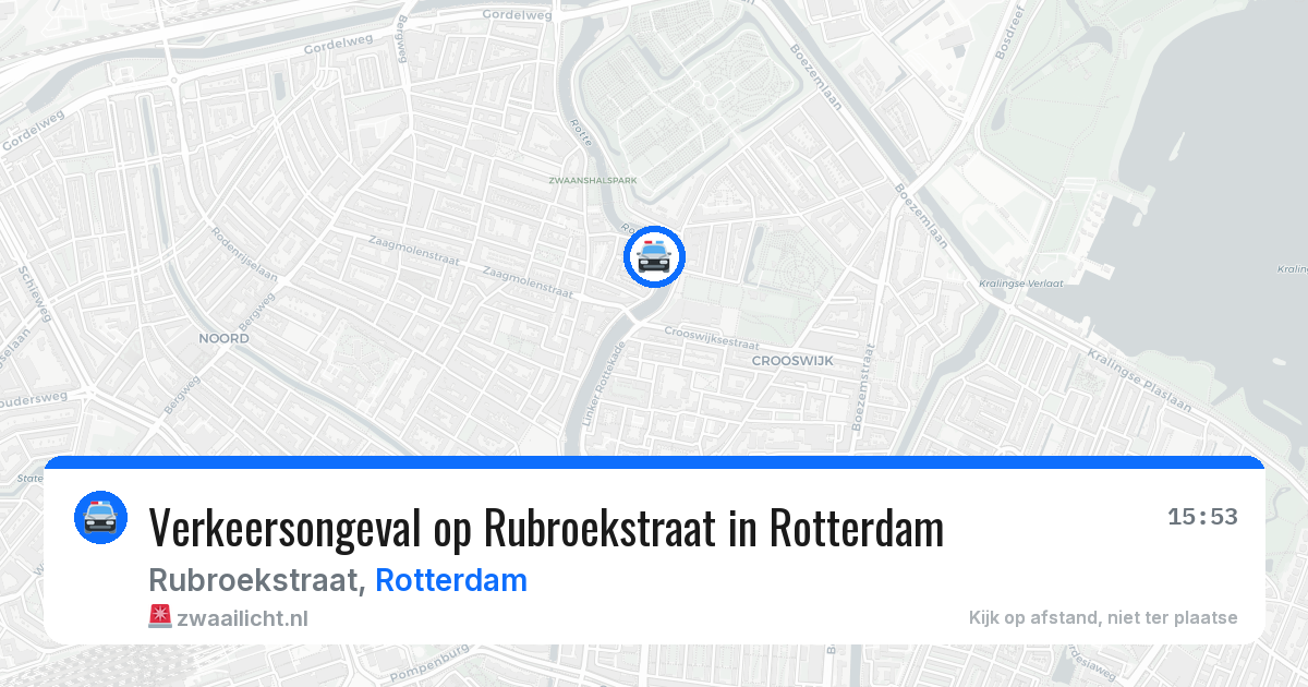 Verkeersongeval op Rubroekstraat in Rotterdam — 19 jun 2026