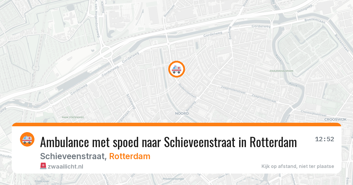 Ambulance met spoed naar Schieveenstraat in Rotterdam — 3 apr 2026