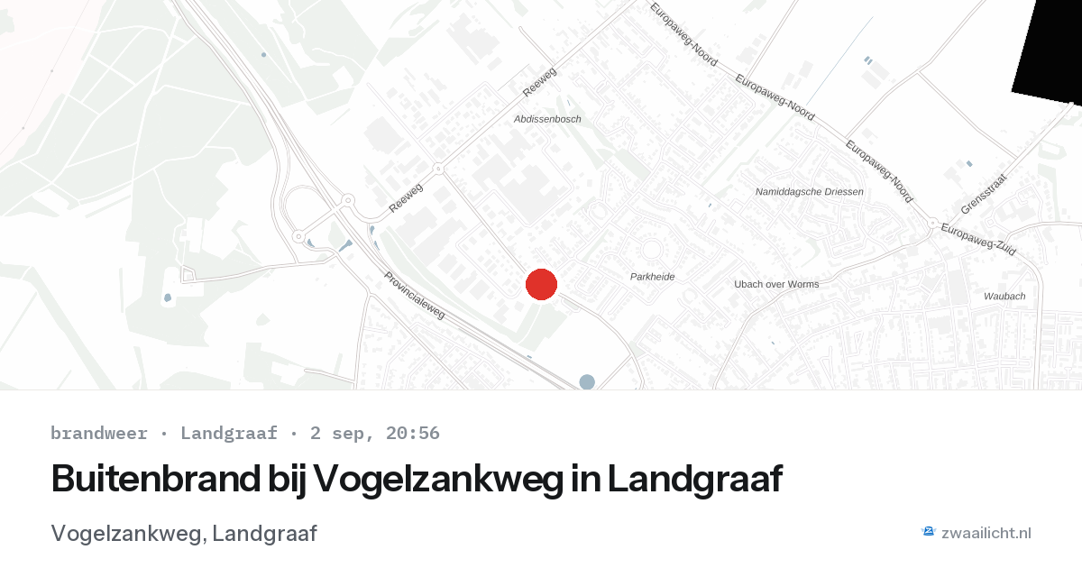 Buitenbrand bij Vogelzankweg in Landgraaf — 2 sep 2026