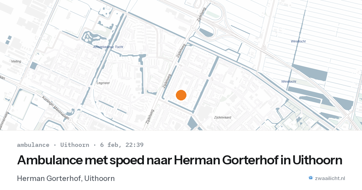 Ambulance met spoed naar Herman Gorterhof in Uithoorn — 6 feb 2026