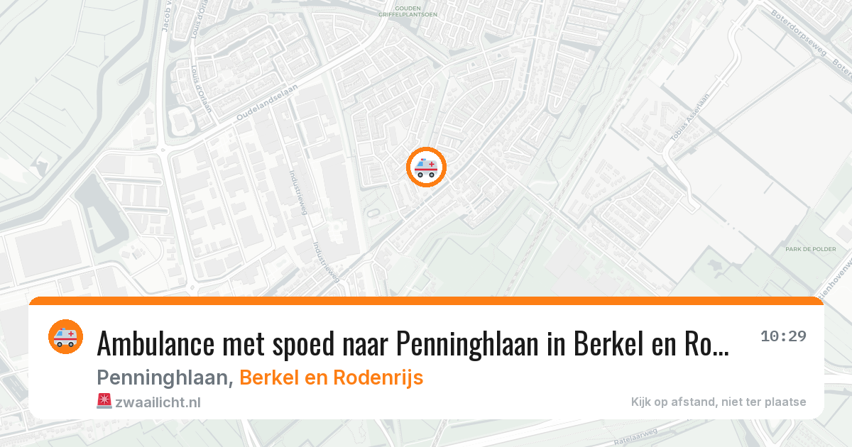 Ambulance met spoed naar Penninghlaan in Berkel en Rodenrijs — 22 jul 2026