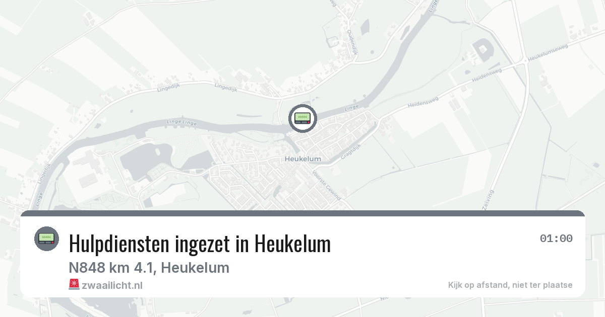 Hulpdiensten ingezet in Heukelum — 30 mrt 2026 | 🚨 Zwaailicht.nl