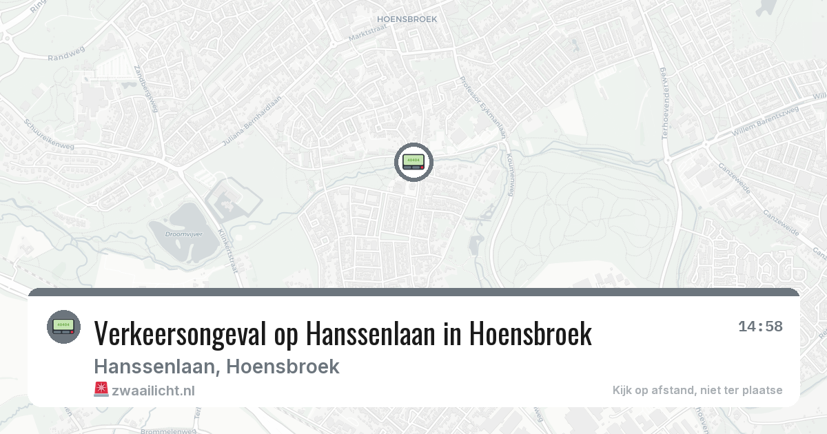 Verkeersongeval op Hanssenlaan in Hoensbroek — 29 apr 2026