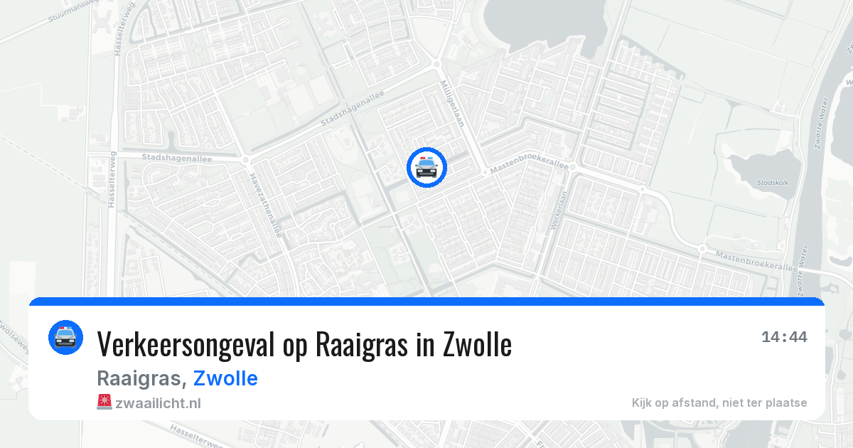 Verkeersongeval op Raaigras in Zwolle — 1 jul 2026
