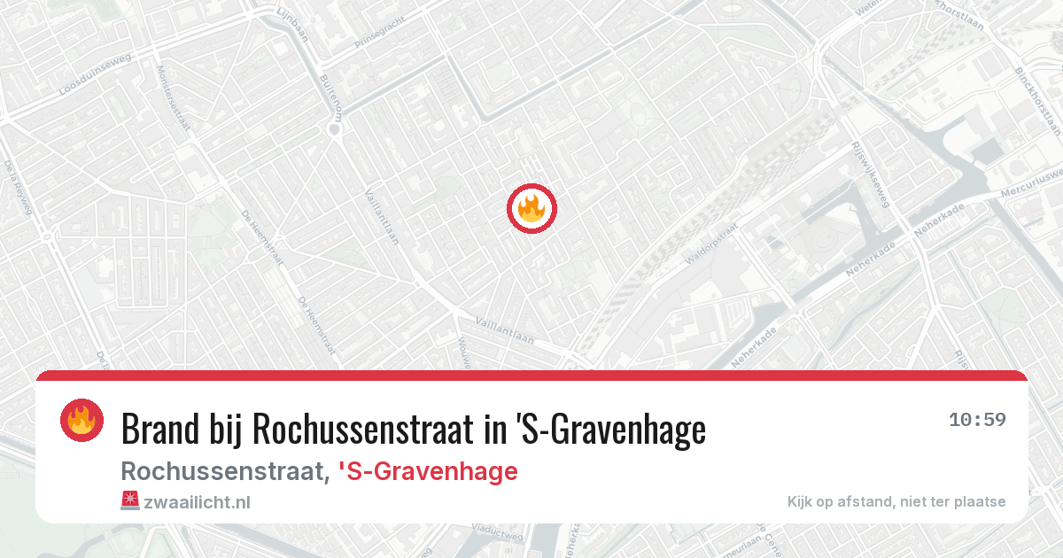Brand bij Rochussenstraat in 'S-Gravenhage — 15 jun 2026
