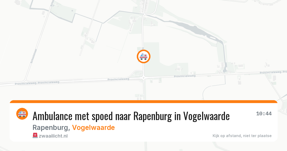 Ambulance met spoed naar Rapenburg in Vogelwaarde — 17 mrt 2026