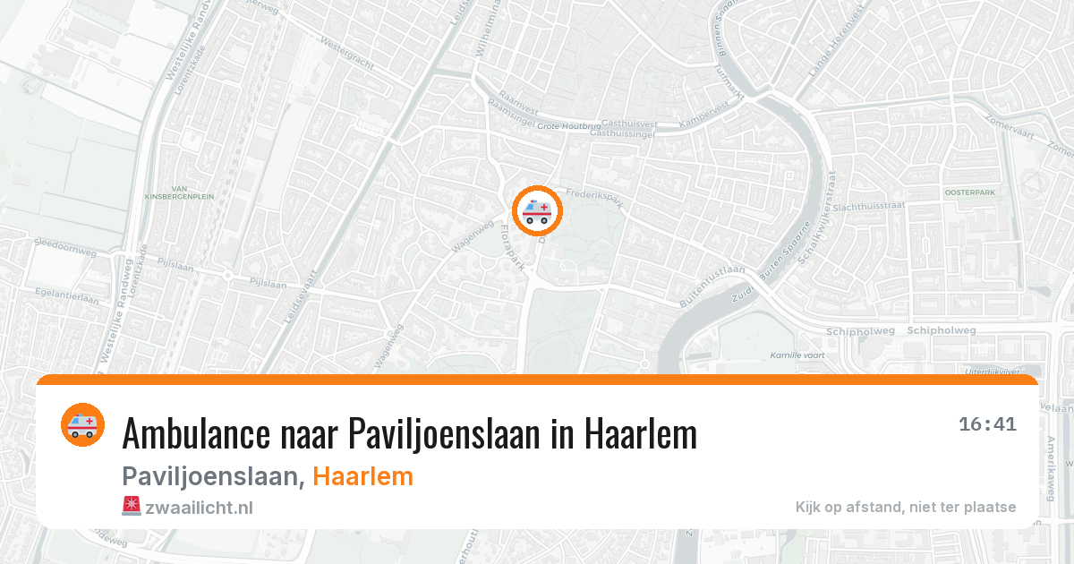Ambulance naar Paviljoenslaan in Haarlem — 27 apr 2026