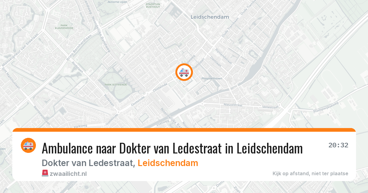 Ambulance naar Dokter van Ledestraat in Leidschendam — 23 mei 2026