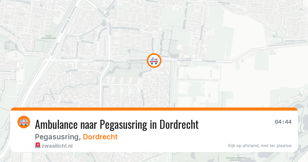 Ambulance naar Pegasusring in Dordrecht — 3 jun 2026