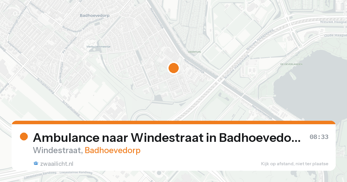 Ambulance naar Windestraat in Badhoevedorp — 18 aug 2026