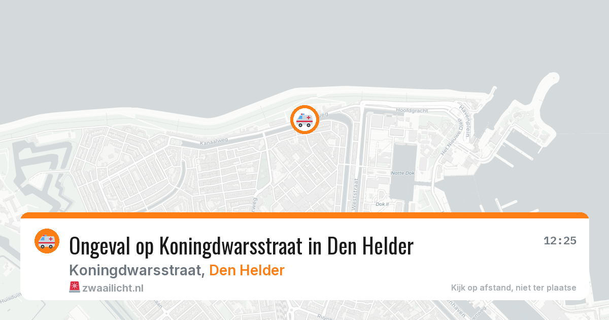 Ongeval op Koningdwarsstraat in Den Helder — 17 apr 2026
