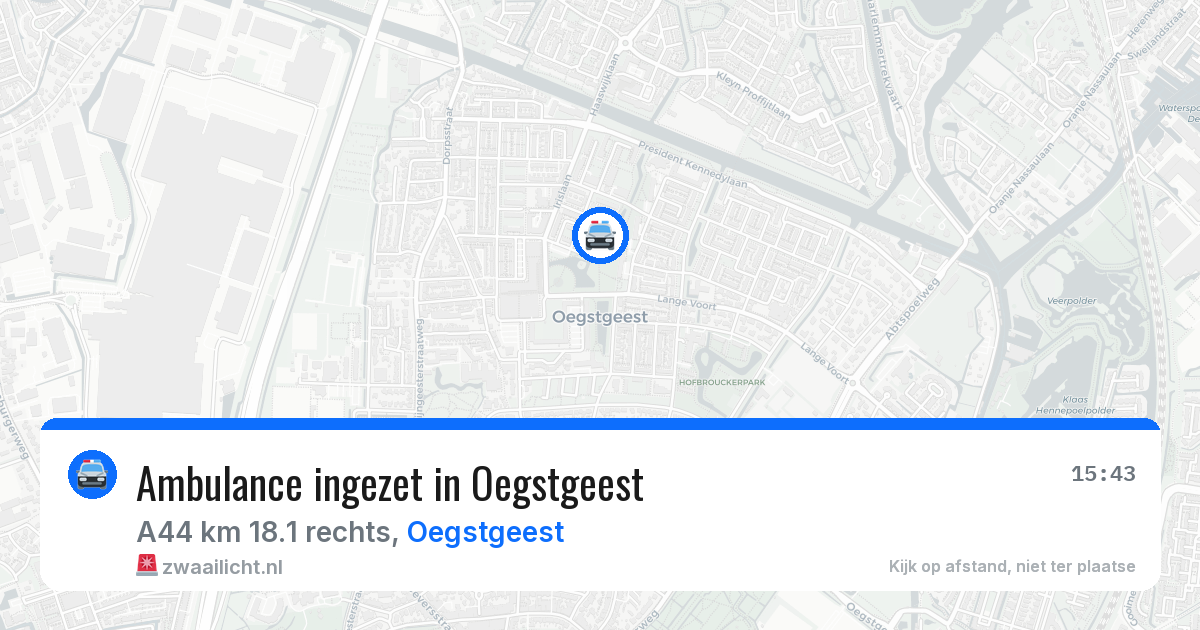 Ambulance ingezet in Oegstgeest — 4 jun 2026