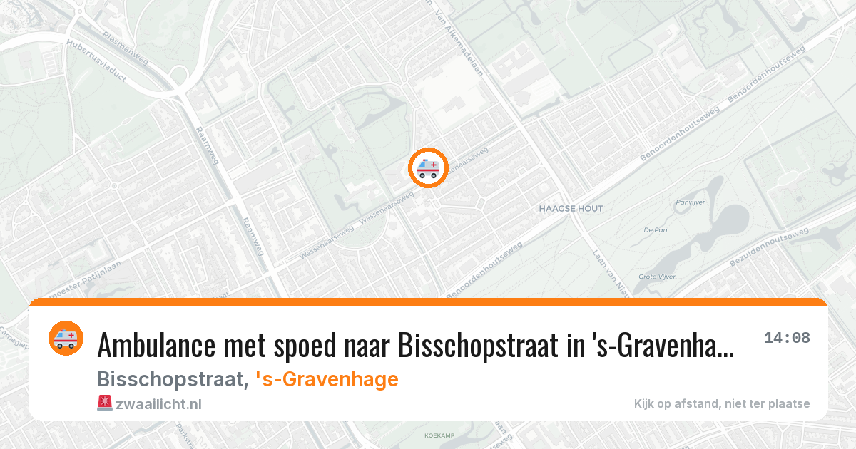Ambulance met spoed naar Bisschopstraat in 's-Gravenhage — 21 mei 2026