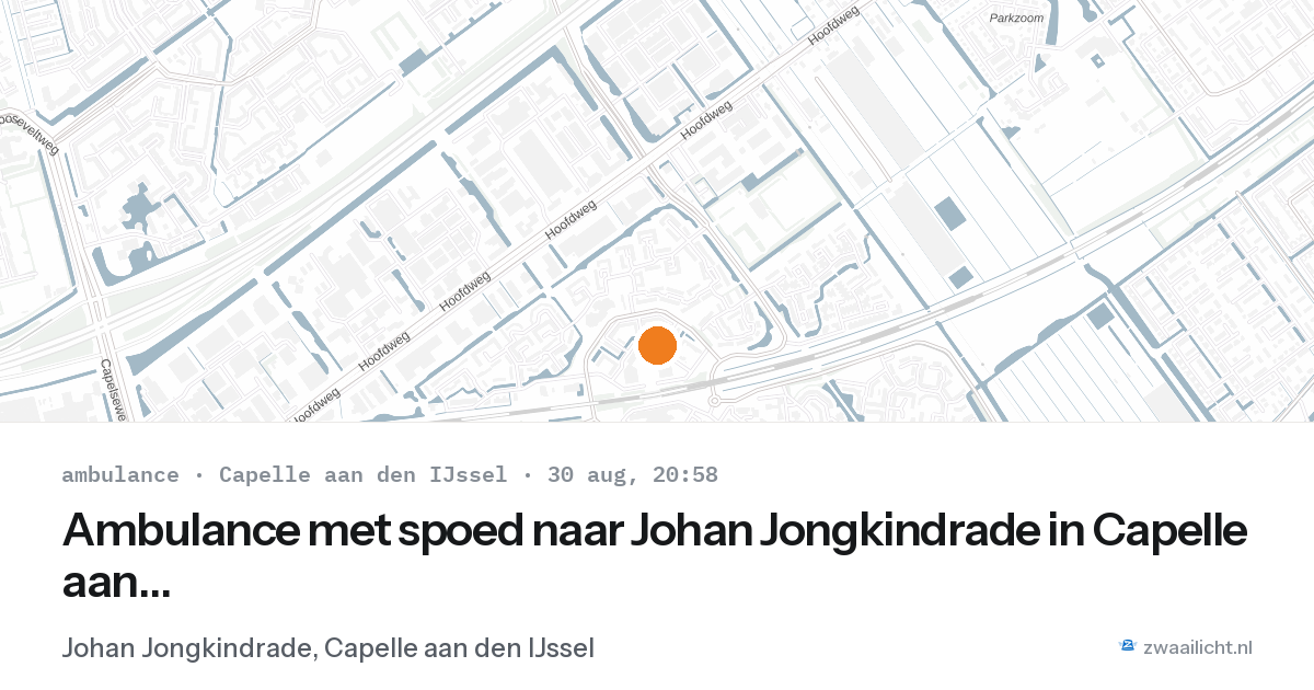 Ambulance met spoed naar Johan Jongkindrade in Capelle aan den IJssel — 30 aug 2026