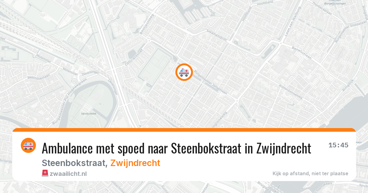 Ambulance met spoed naar Steenbokstraat in Zwijndrecht — 26 mrt 2026