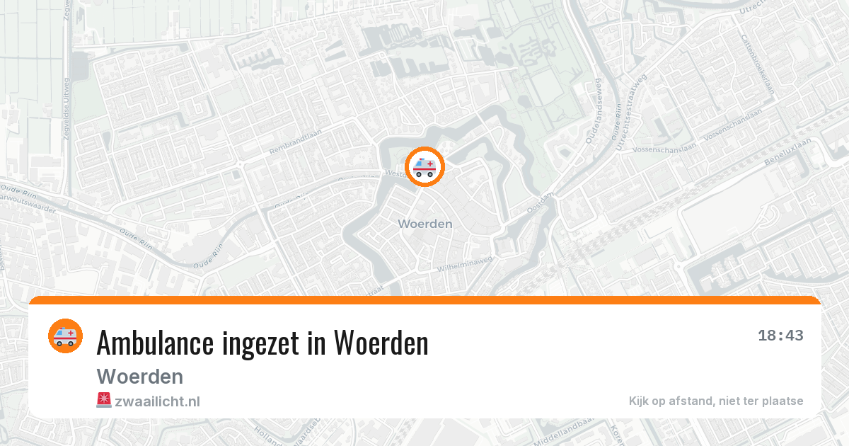Ambulance ingezet in Woerden — 31 mrt 2026