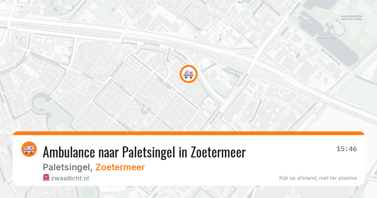 Ambulance naar Paletsingel in Zoetermeer — 27 mei 2026