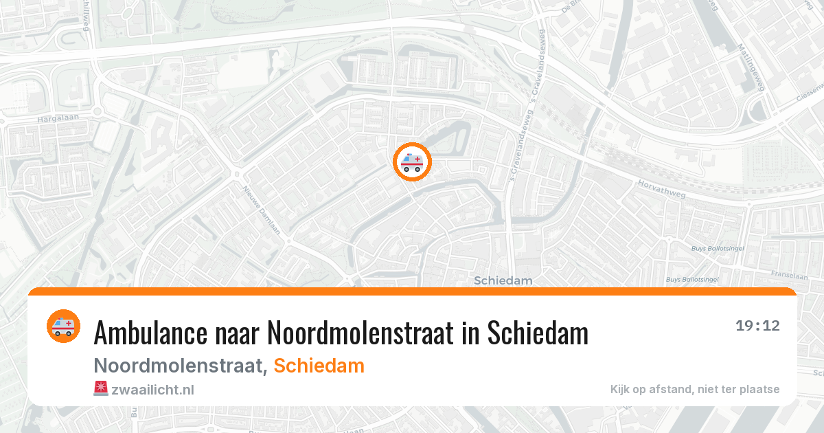 Ambulance naar Noordmolenstraat in Schiedam — 26 mei 2026
